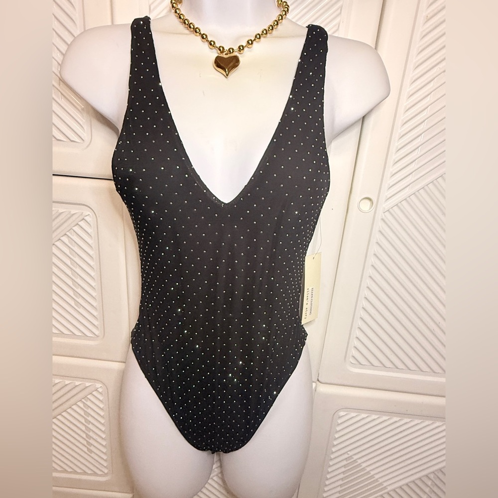 Black Studded Bodysuit